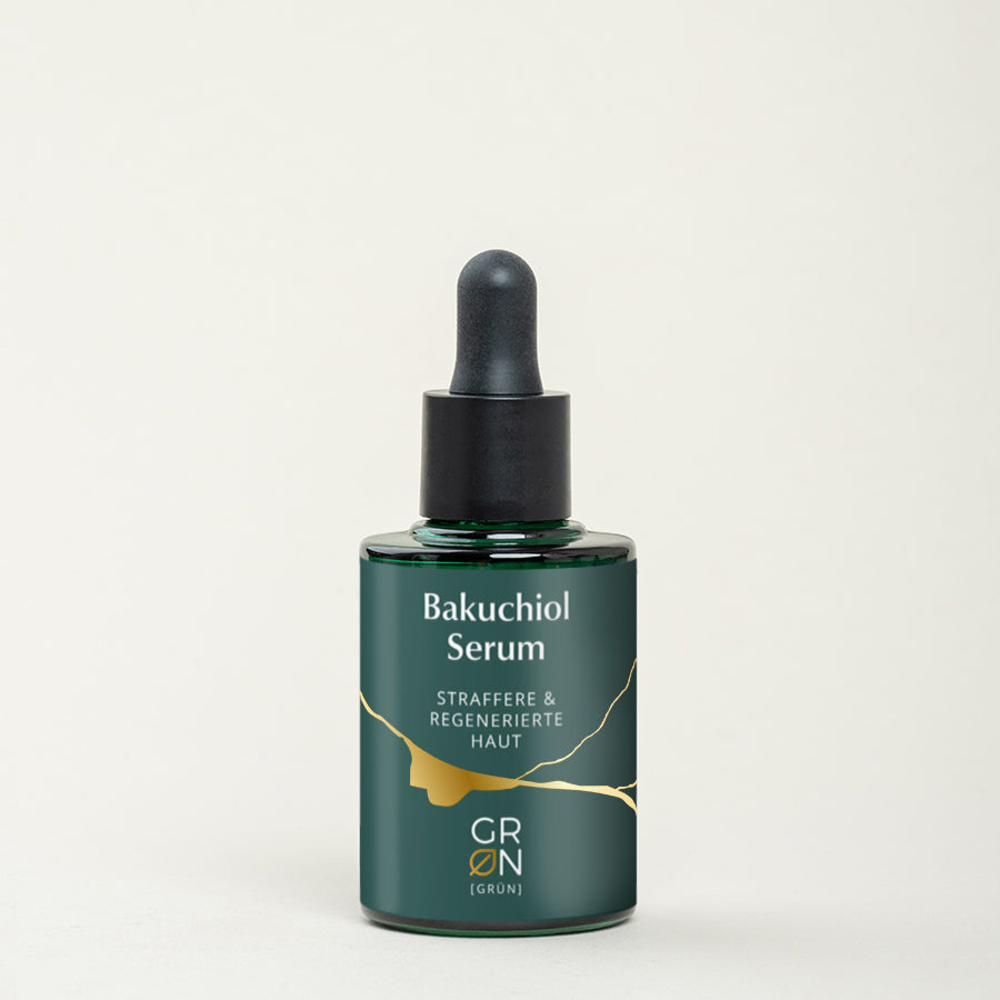 Bakuchiol-Serum mit Bio-Sanddornöl und Cacayöl für verbesserte Elastizität und glatte Haut